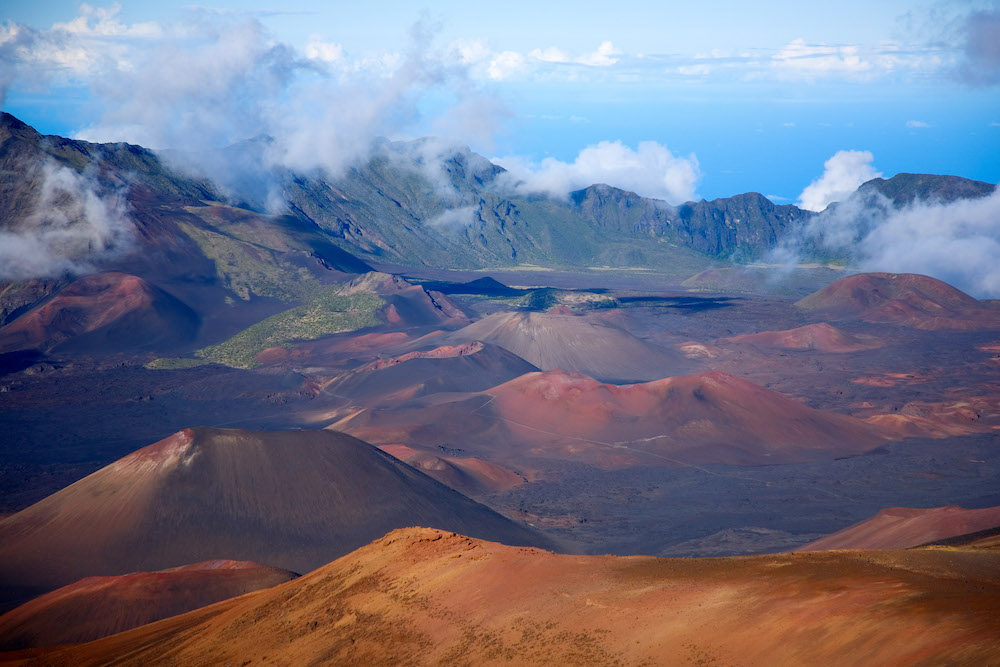 A view of Maui from a helicopter