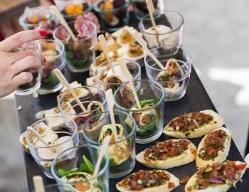 samples at a food festival