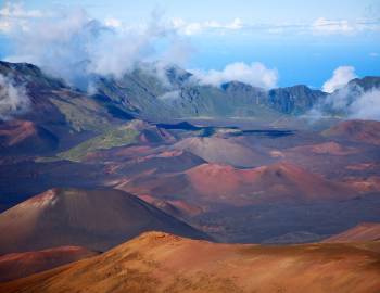 A view of Maui from a helicopter