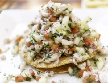 ceviche on tostada