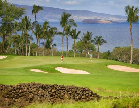 A golf course on Maui