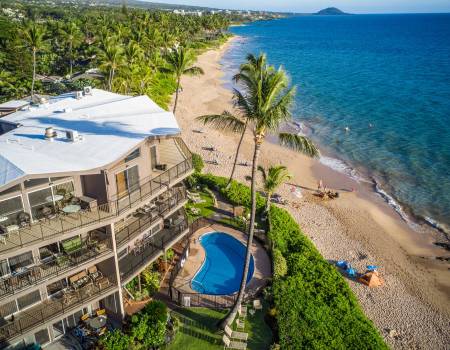 An aerial view of Maui vacation condos