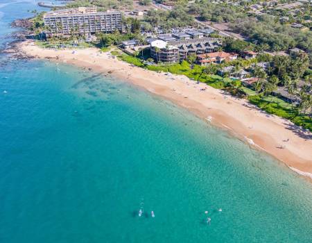 A view of oceanfront vacation condos