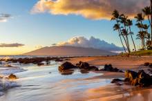 beautiful sunset view of a Maui beach