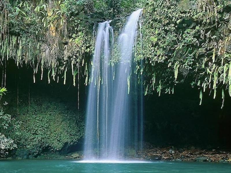 Twin falls in Maui