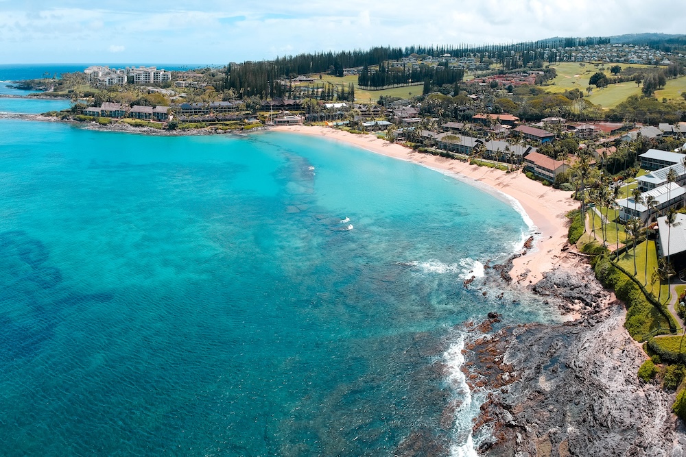 Napili bay aerial panorama