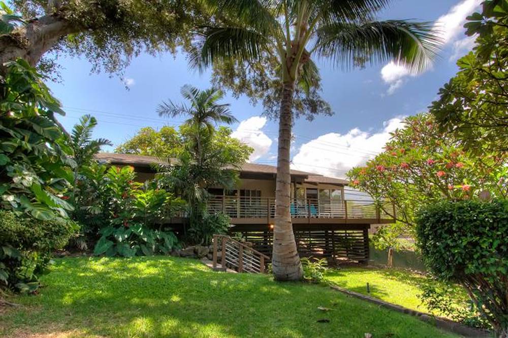 exterior shot of private vacation rental home in Maui